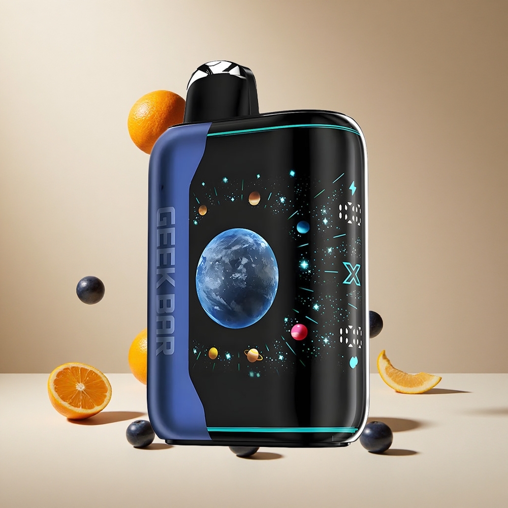 Azul Frambuesa Hielo GEEK BAR Platinum Edition 25000 Puffs Acabado Premium Acero Platino Mate