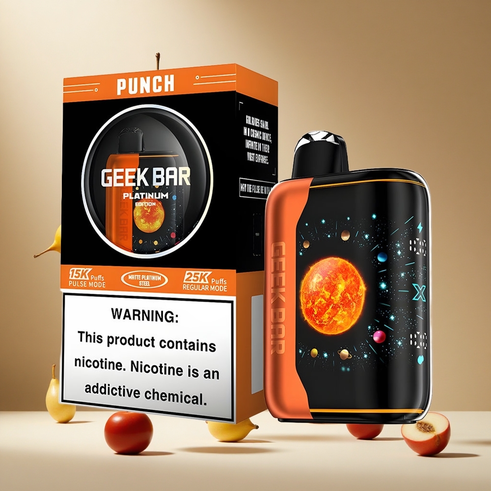 Punch GEEK BAR Edición Platino 25000 Puffs Pantalla Curva 3D Dinámica