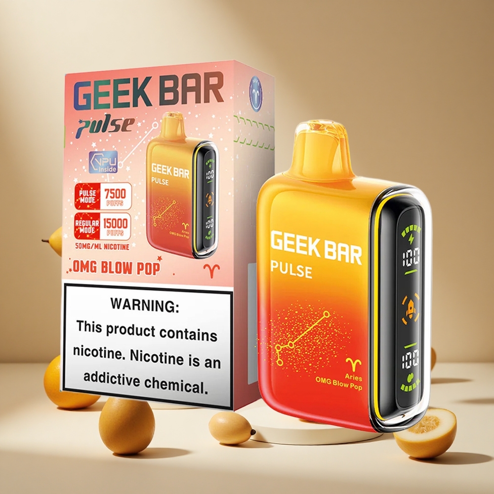 Barra Geek Pulse 15000 Puffs con Flujo de Aire Ajustable