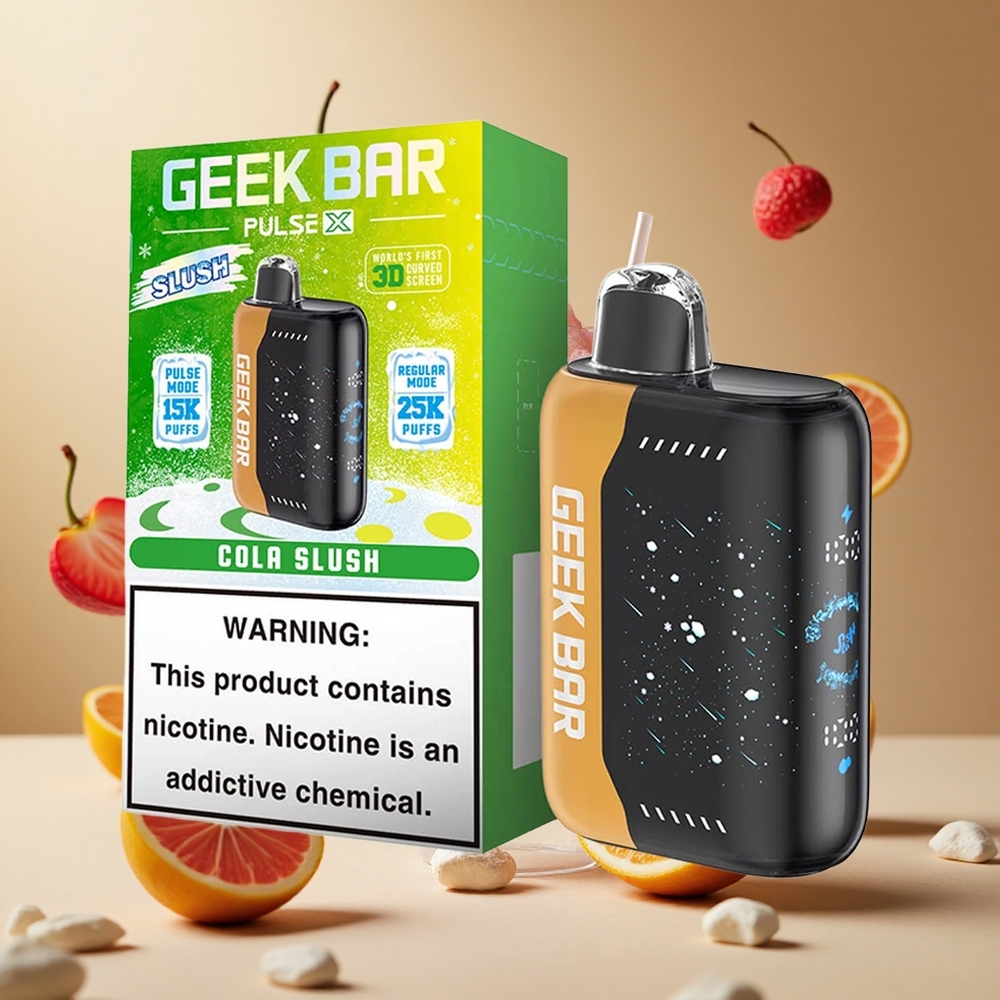 Combinación de Slush GEEK BAR Pulse X25000 BocanadasPantalla Indicadora en 3D