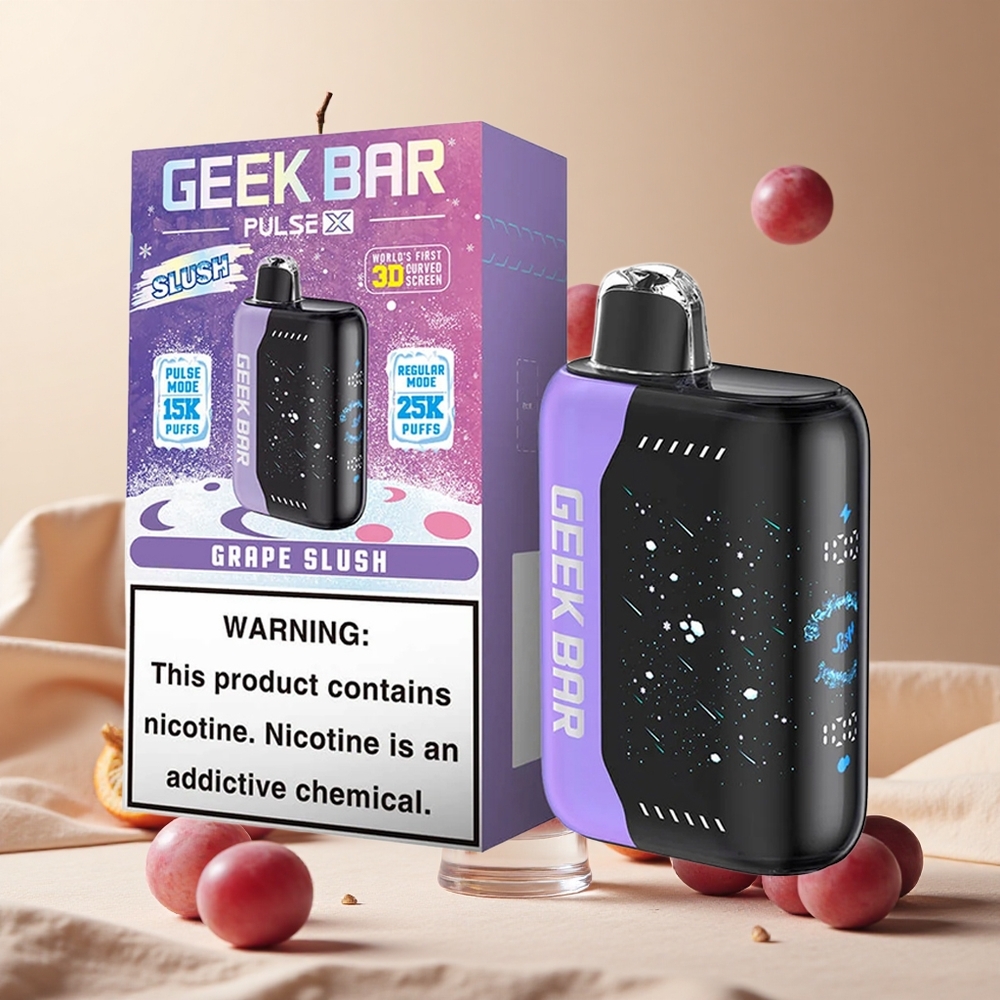 Combinación de Slush GEEK BAR Pulse X25000 BocanadasPantalla Indicadora en 3D