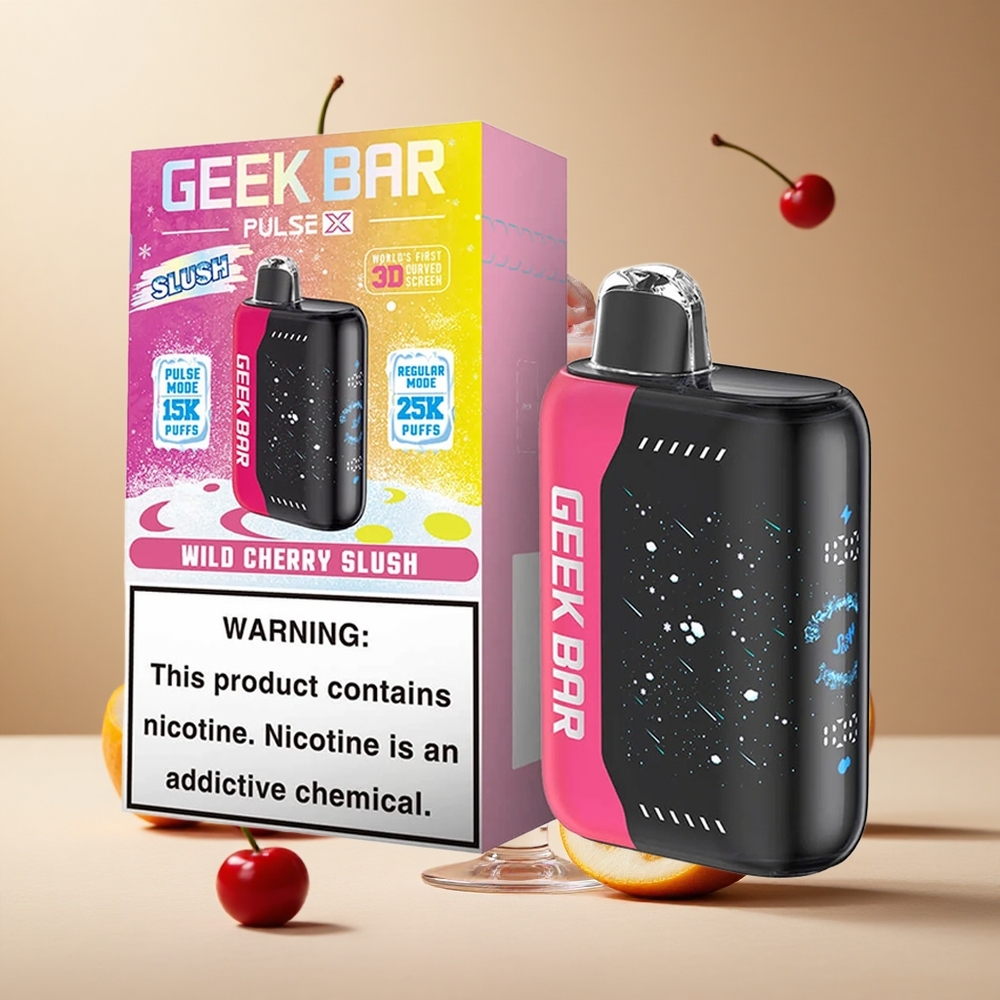 Combinación de Slush GEEK BAR Pulse X25000 BocanadasPantalla Indicadora en 3D