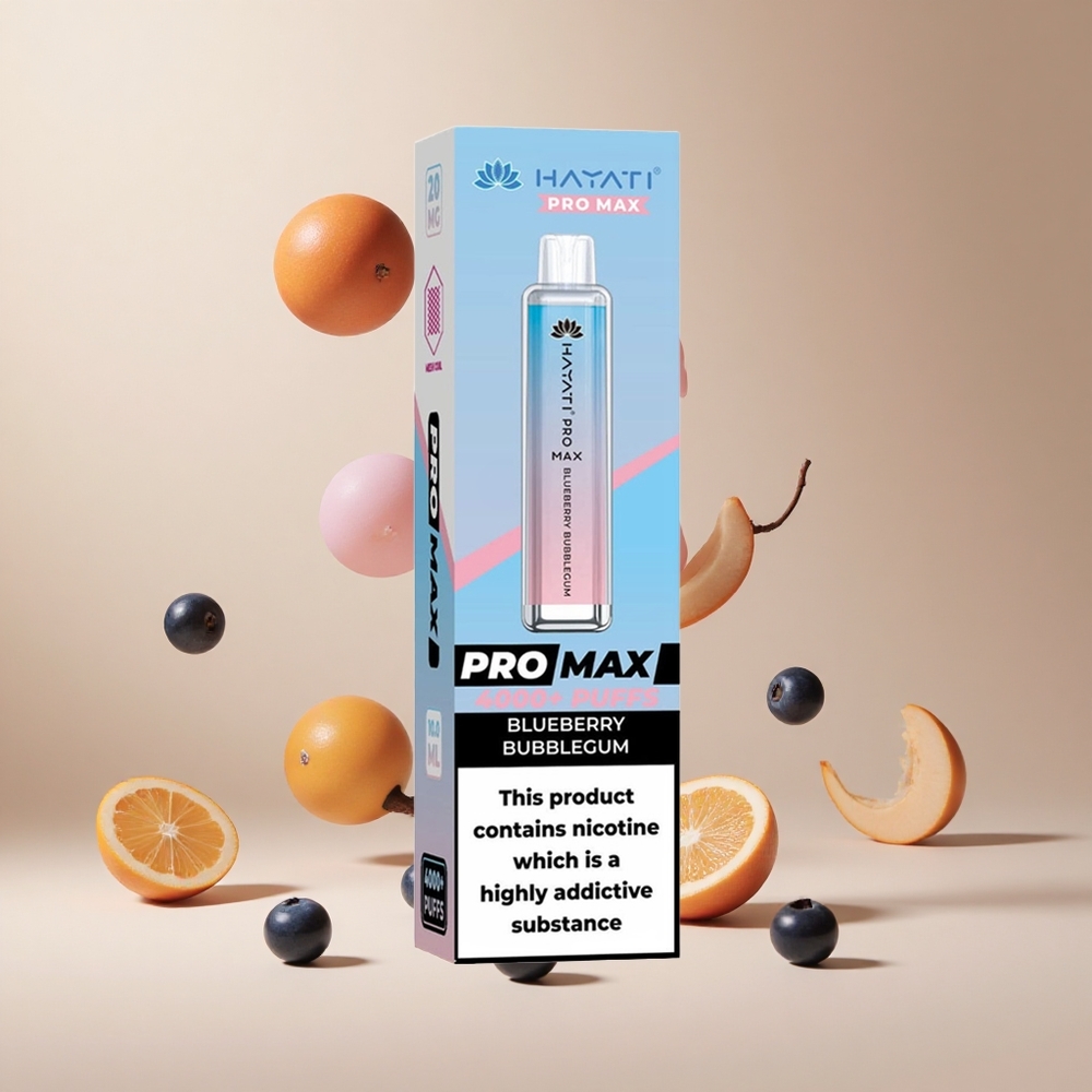 Arándano Chicle Hayati Pro Max 4000 Puffs Batería Recargable
