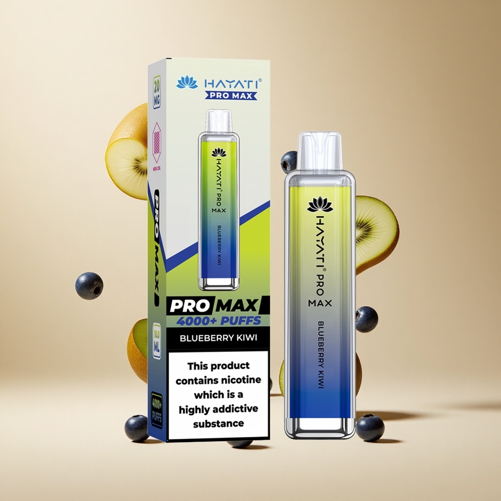 Arándano Kiwi Hayati Pro Max 4000 Puffs Batería Recargable