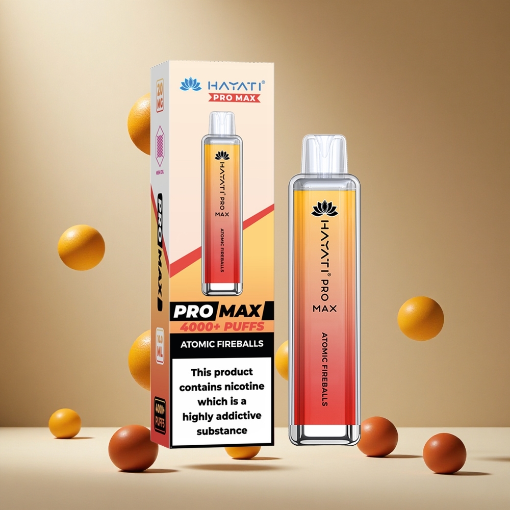 Bolas de Fuego Atómicas Hayati Pro Max 4000 Puffs Batería Recargable
