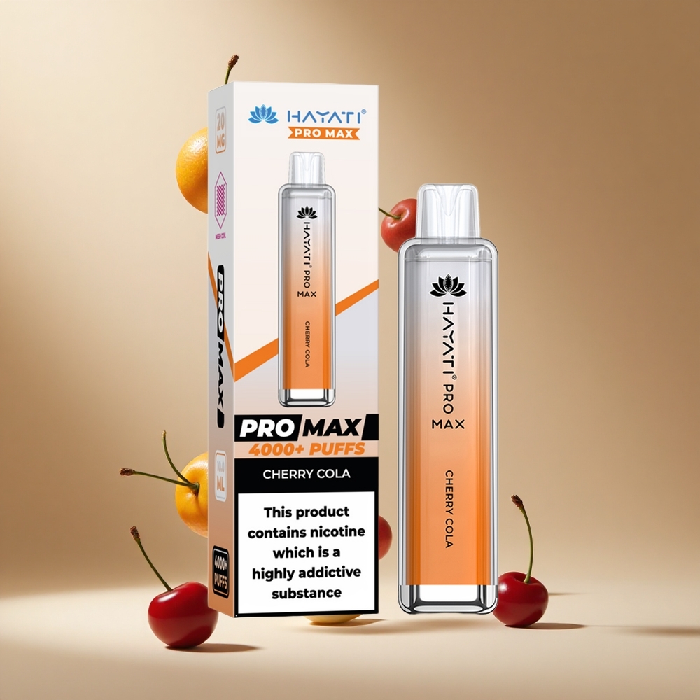 Cereza Cola Hayati Pro Max 4000 Puffs Resistencia de Nicotina del 2% y 5%