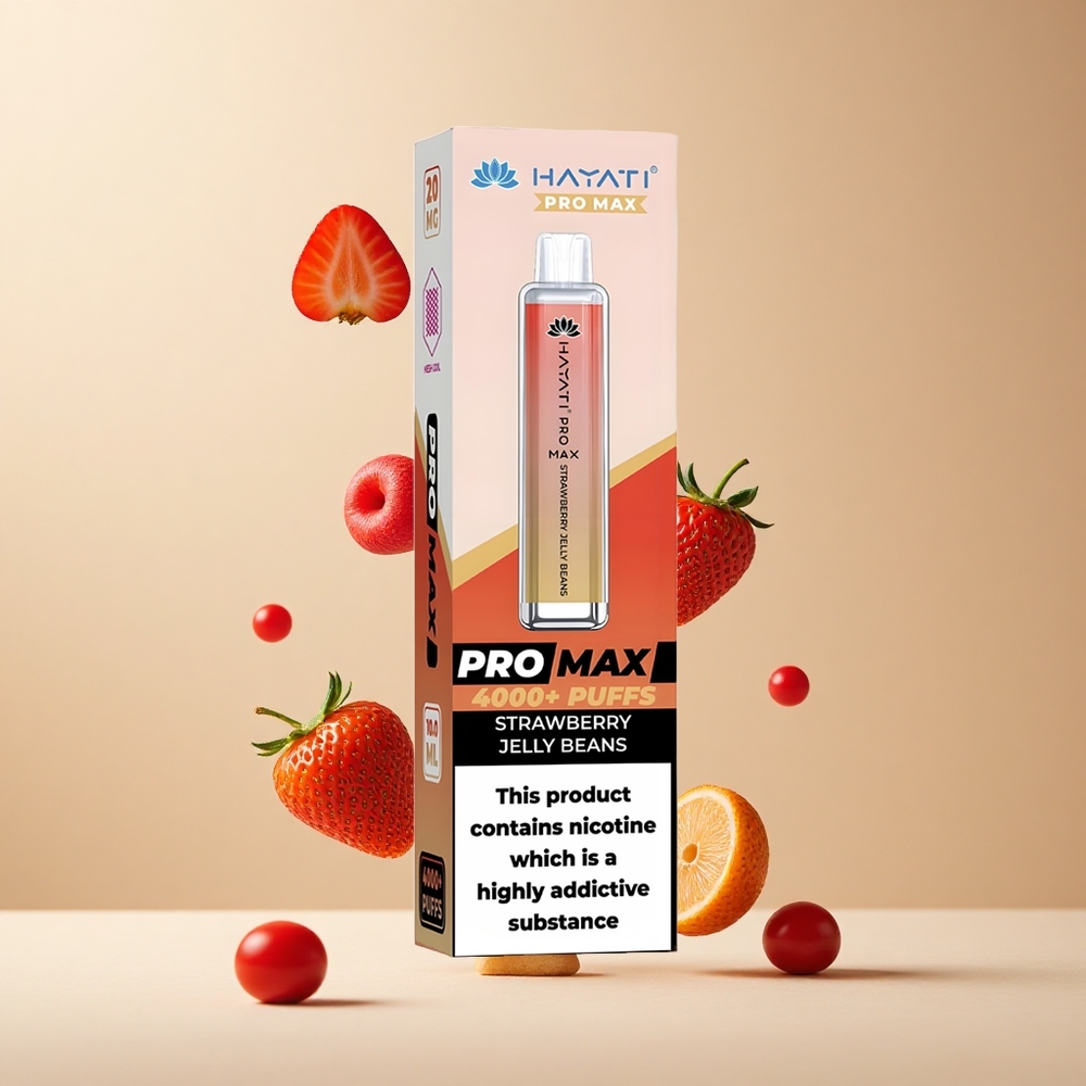 Fresa Jalea Hayati Pro Max 4000 Puffs Batería Recargable
