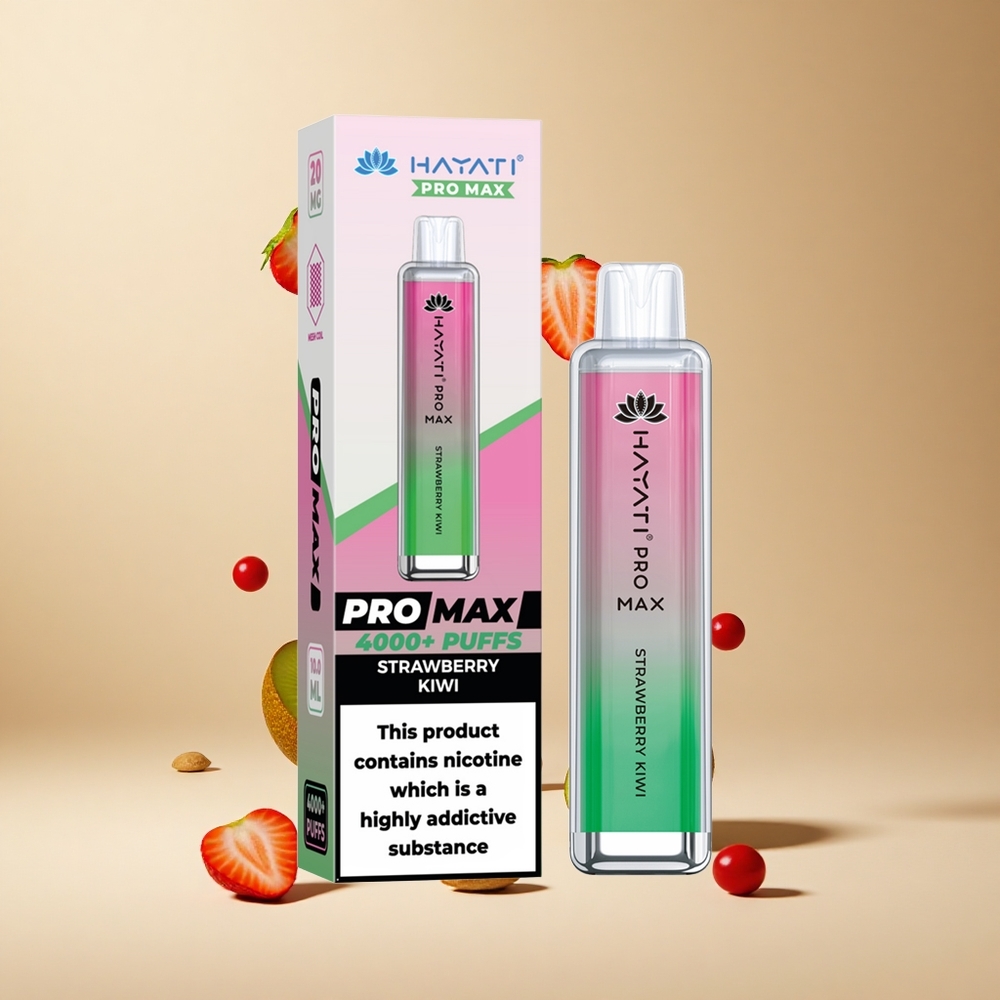 Fresa Kiwi Hayati Pro Max 4000 Puffs Batería Recargable