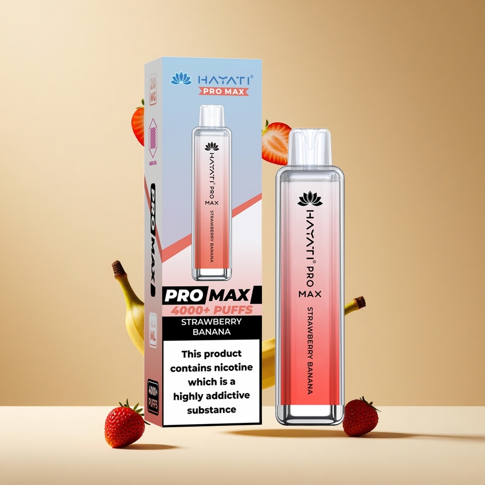 Fresa Plátano Hayati Pro Max 4000 Puffs Batería Recargable