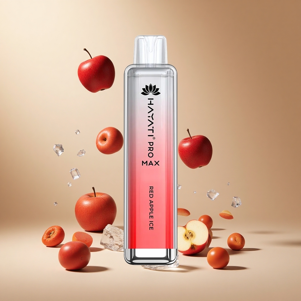 Manzana Roja Hielo Hayati Pro Max 4000 Puffs Vape Desechable con Batería Recargable