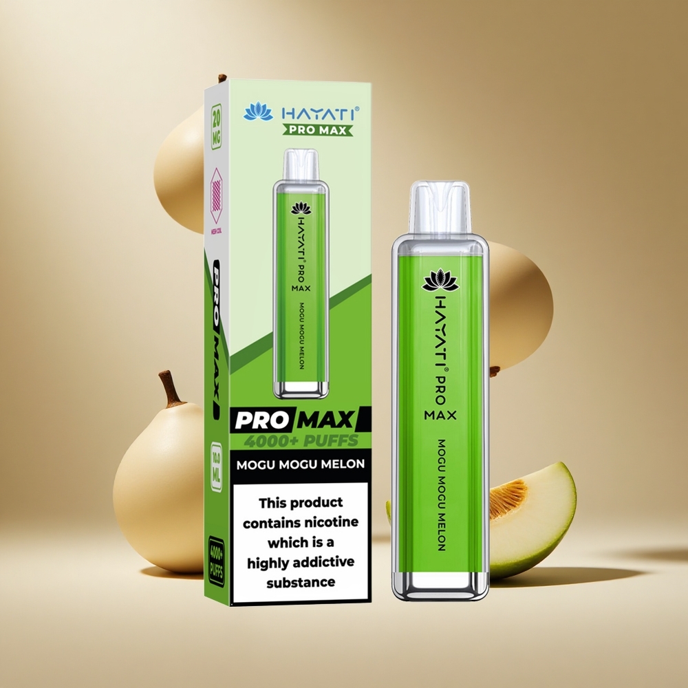 Melón Mogu Mogu Hayati Pro Max 4000 Puffs Vape Desechable con Batería Recargable