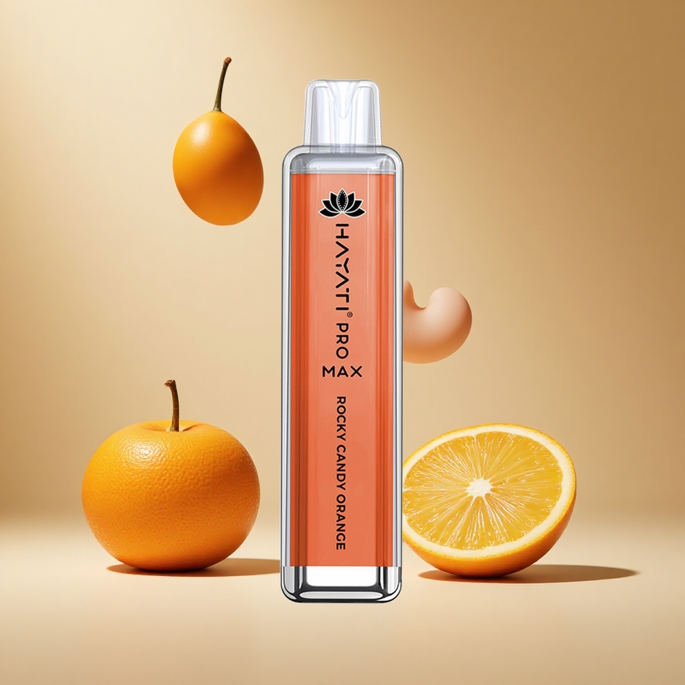 Naranja Caramelo Rocoso Hayati Pro Max 4000 Puffs Batería Recargable
