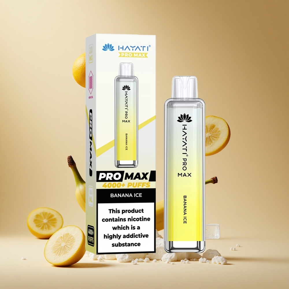 Plátano Hielo Hayati Pro Max 4000 Puffs Batería Recargable