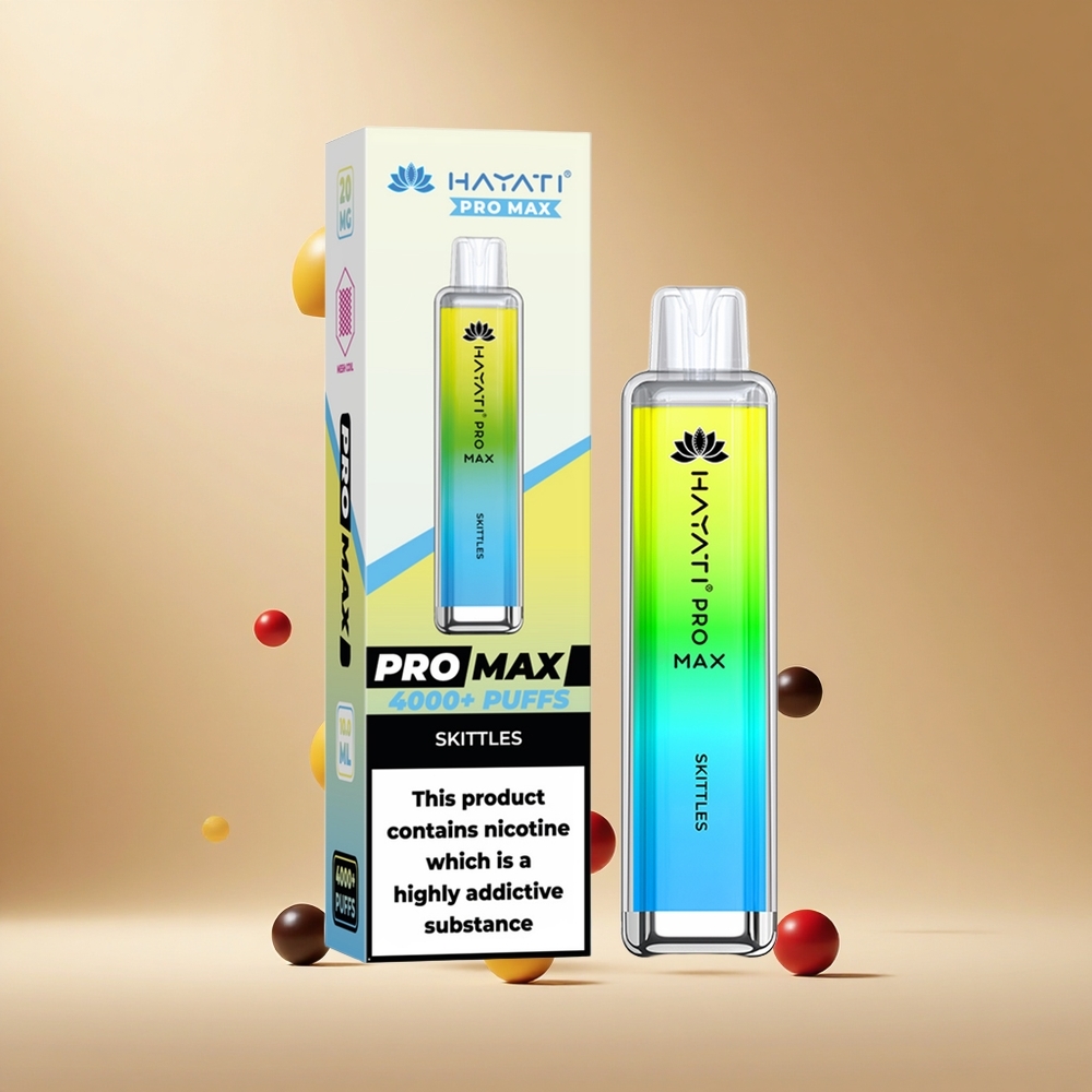 Sabores Skittles Hayati Pro Max 4000 Puffs Batería Recargable