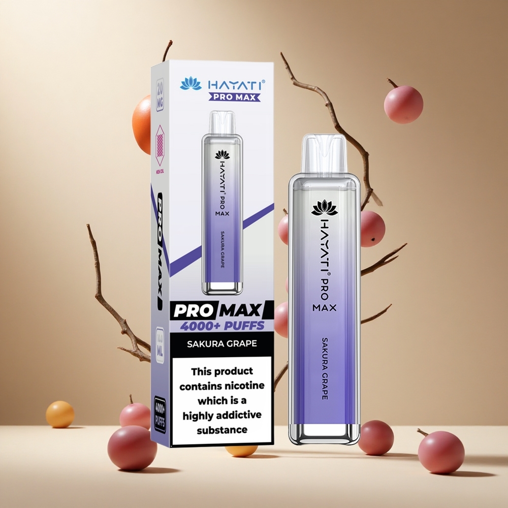 Uva Cereza Hayati Pro Max 4000 Puffs Batería Recargable