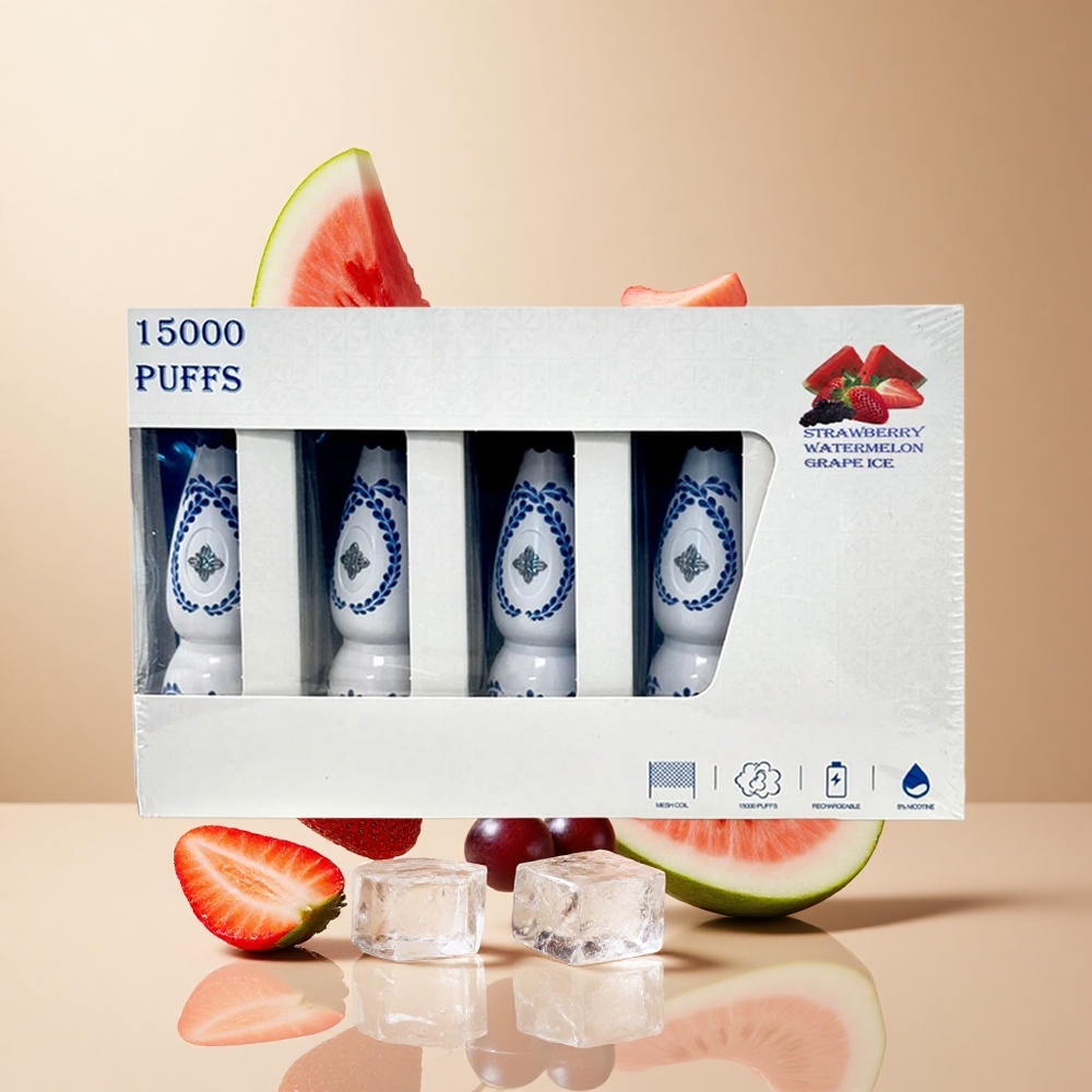 Fresa Sandía Uva Hielo HUMO Azul 15000 Puffs 20mL
