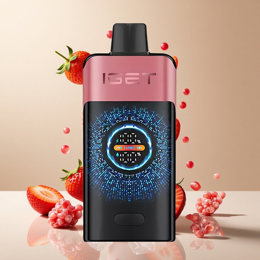 Fresa Granada Helado IGET ONE 12000 Puffs Pantalla Curva Grande a Color