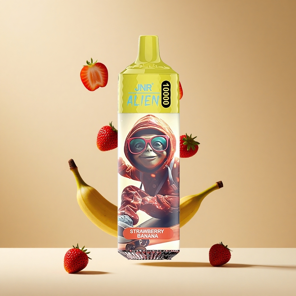 Fresa Plátano JNR Alien 10000 Puffs 20ml