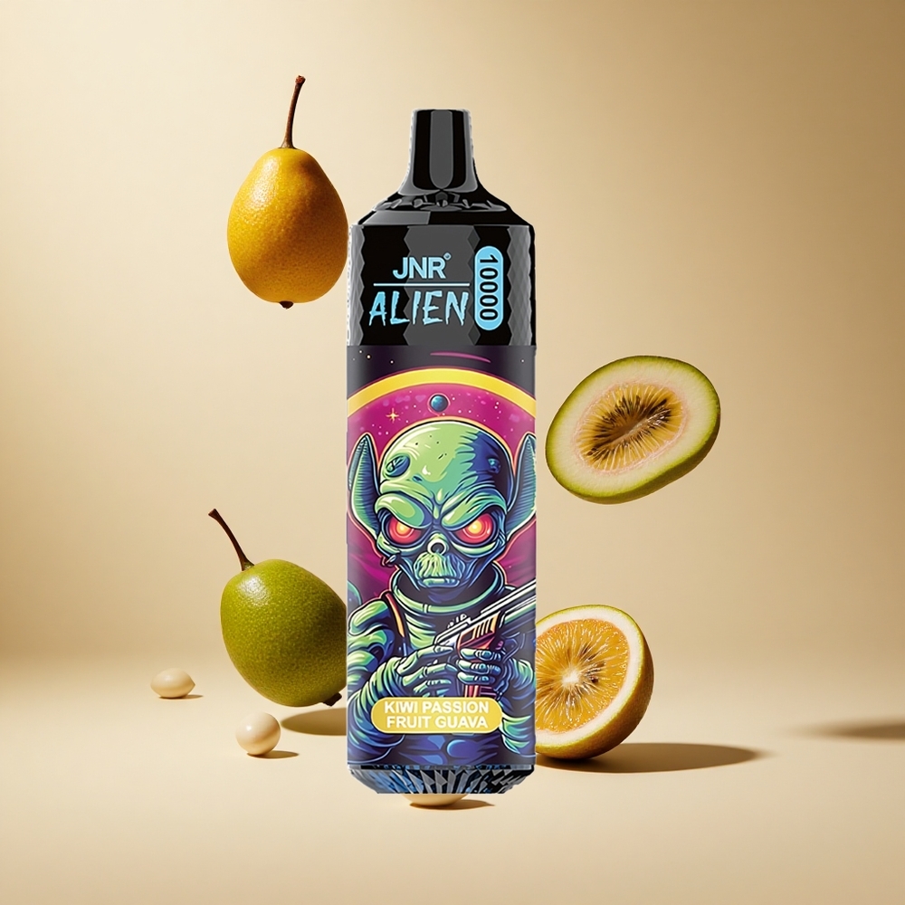 Kiwi Maracuyá Guayaba JNR Alien 10000 Puffs Tipo-C Carga Rápida