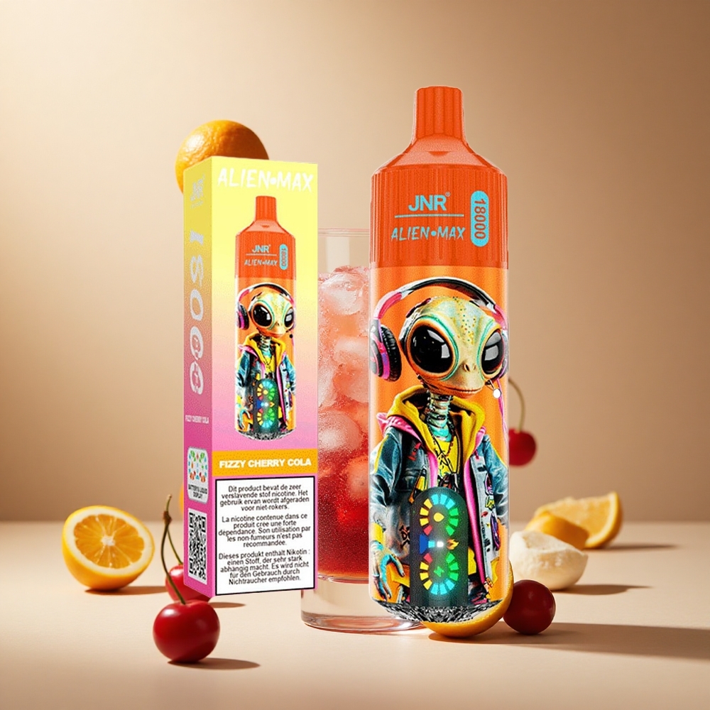 Cereza Cola Fizzy JNR Alien Max 18000 Puffs con Pantalla LED Inteligente