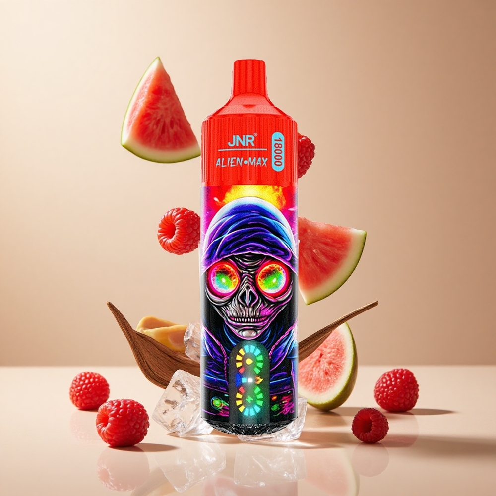 Frambuesa Sandía Helada JNR Alien Max 18000 Puffs con Pantalla LED Inteligente