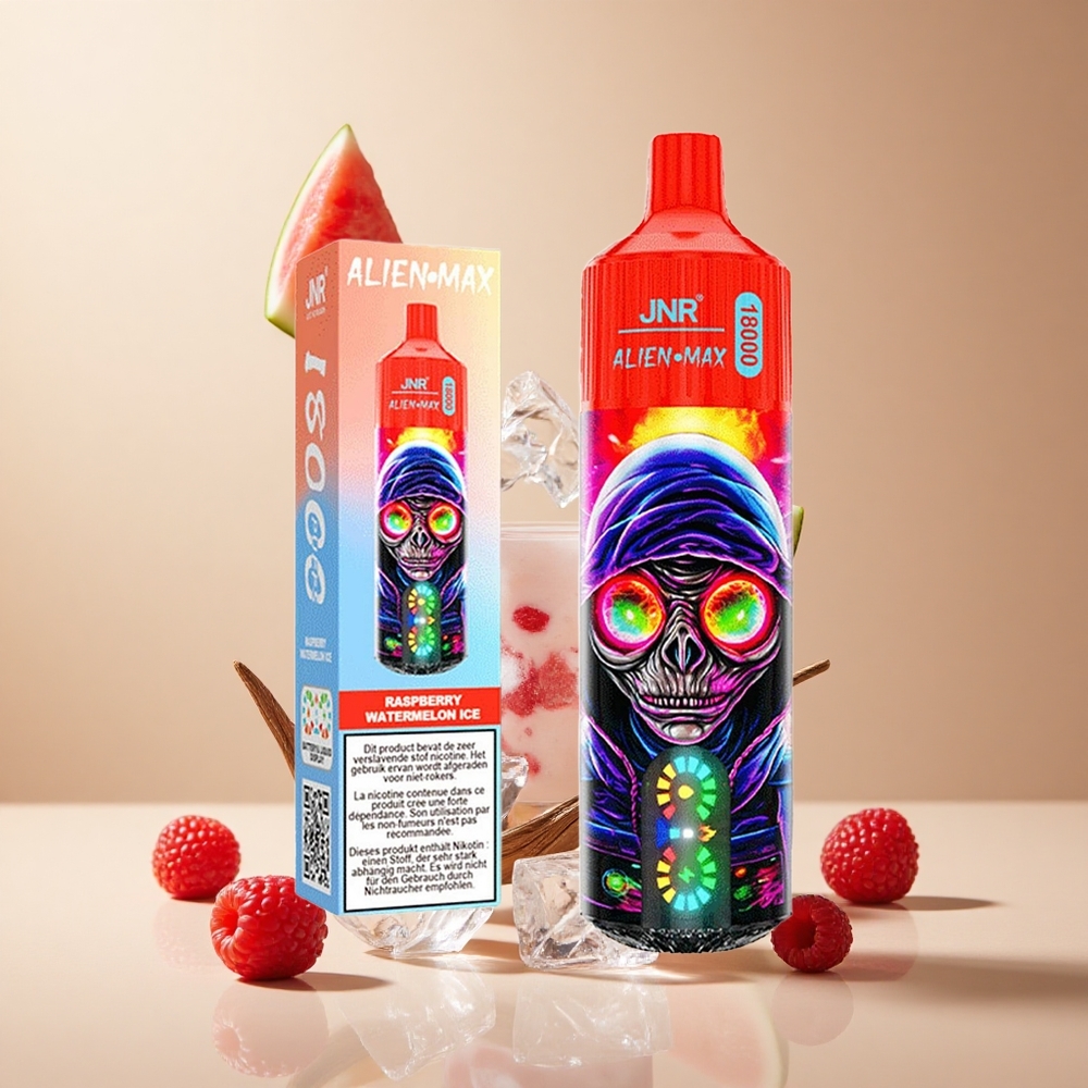 Frambuesa Sandía Helada JNR Alien Max 18000 Puffs con Pantalla LED Inteligente