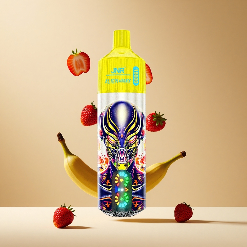 Fresa Banana JNR Alien Max 18000 Puffs con Pantalla LED Inteligente