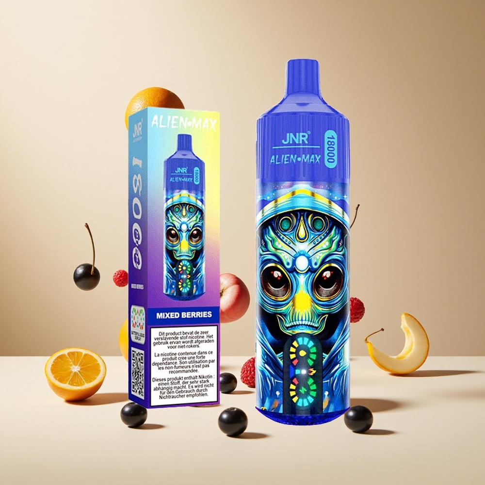 Mezcla de Bayas JNR Alien Max 18000 Puffs Pantalla LED Inteligente