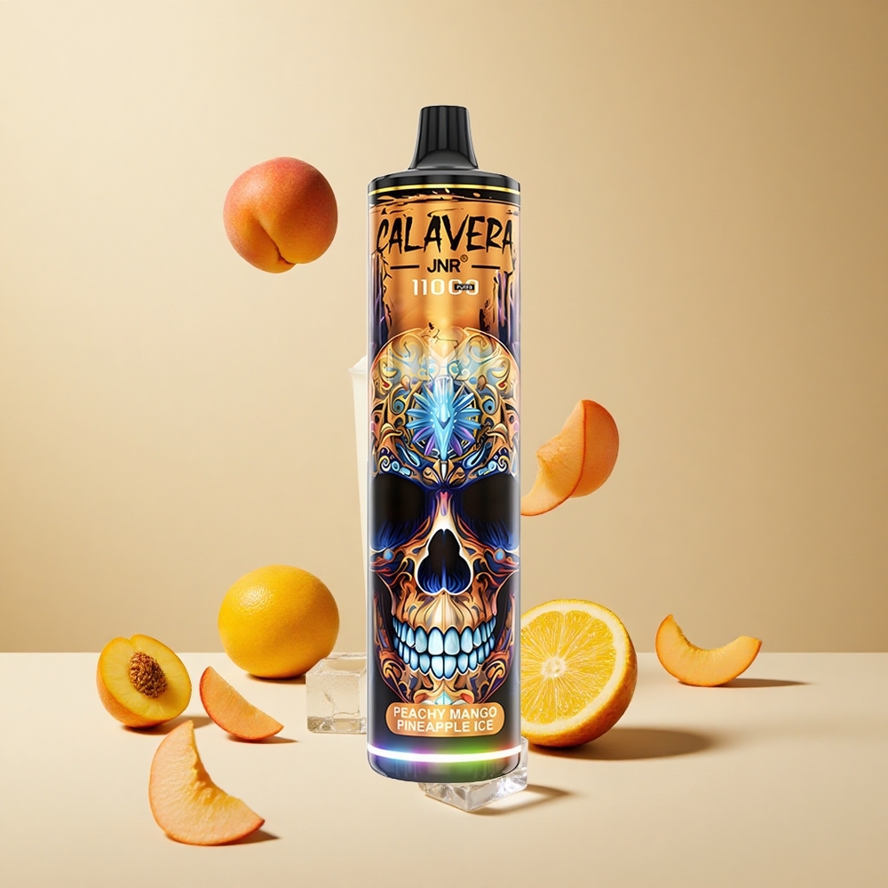 Durazno Mango Piña Hielo JNR Calavera 11000 Puffs Tipo-C