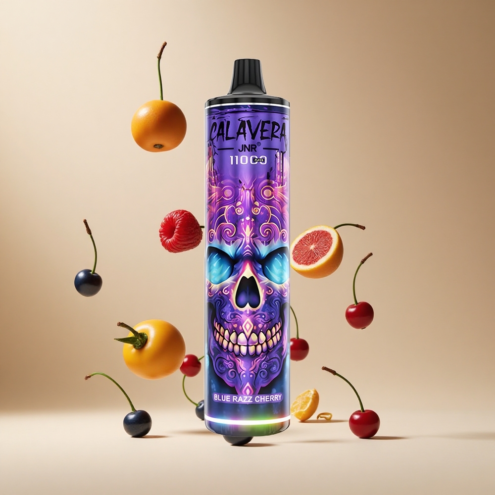 Frambuesa Azul Cereza JNR Calavera 11000 Puffs Tipo-C