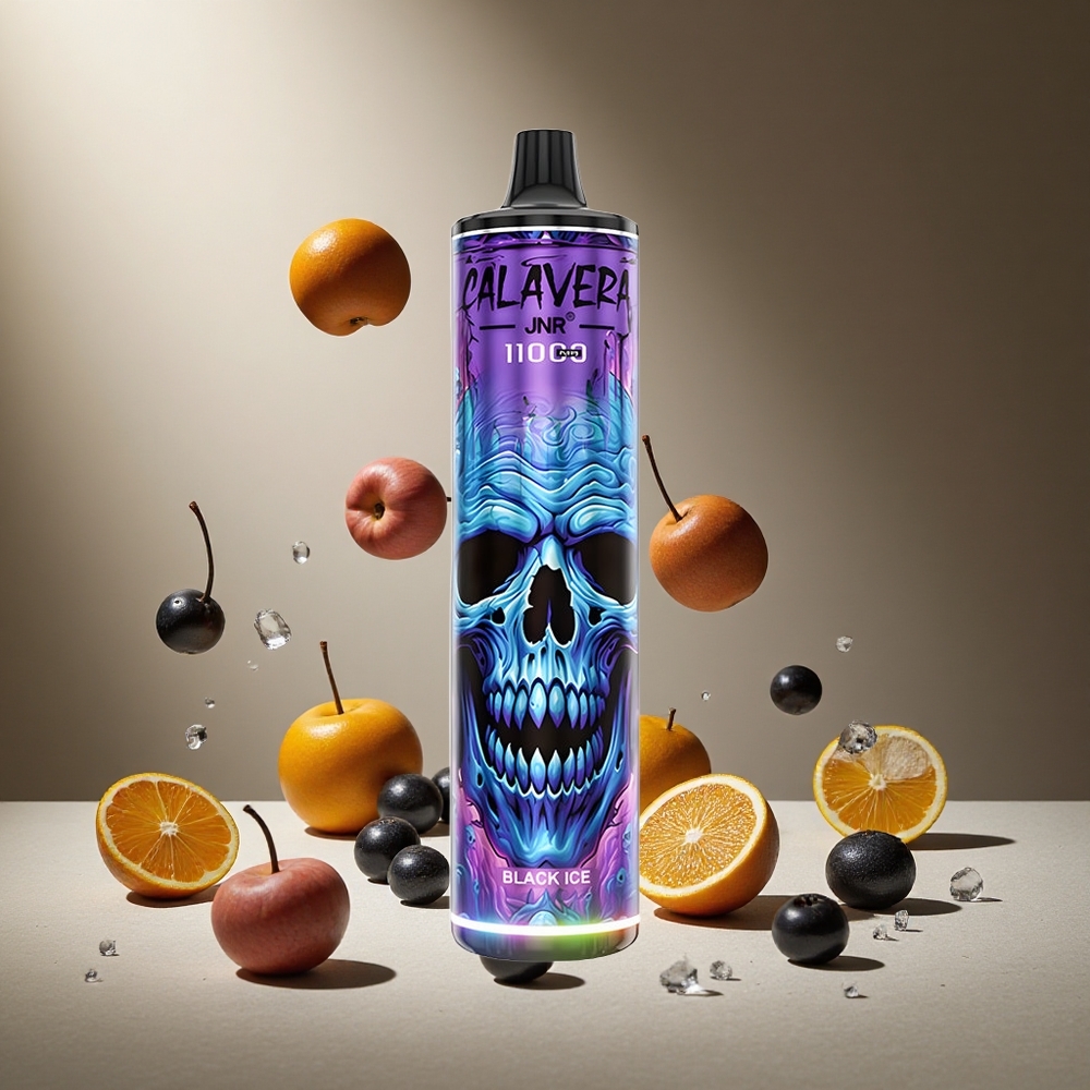 Hielo Negro JNR Calavera 11000 Puffs 21ml Capacidad de E-Líquido