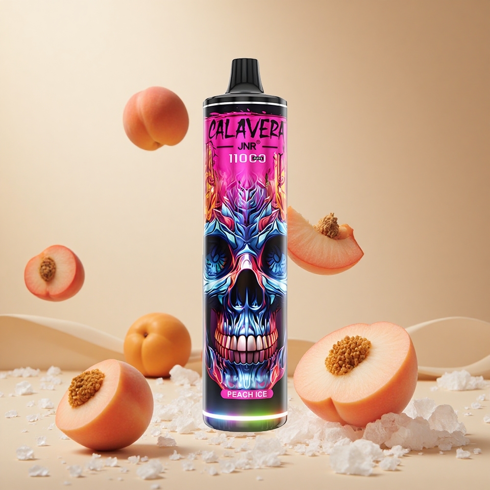 Melocotón Hielo JNR Calavera 11000 Puffs Tipo-C