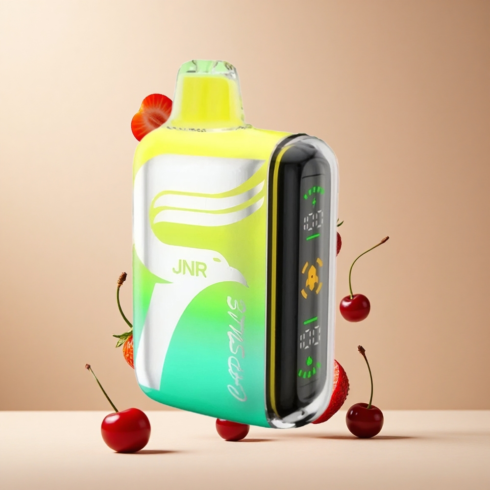 Fresa Frambuesa Cereza JNR Capsule 15000 Puffs Pantalla LED Inteligente