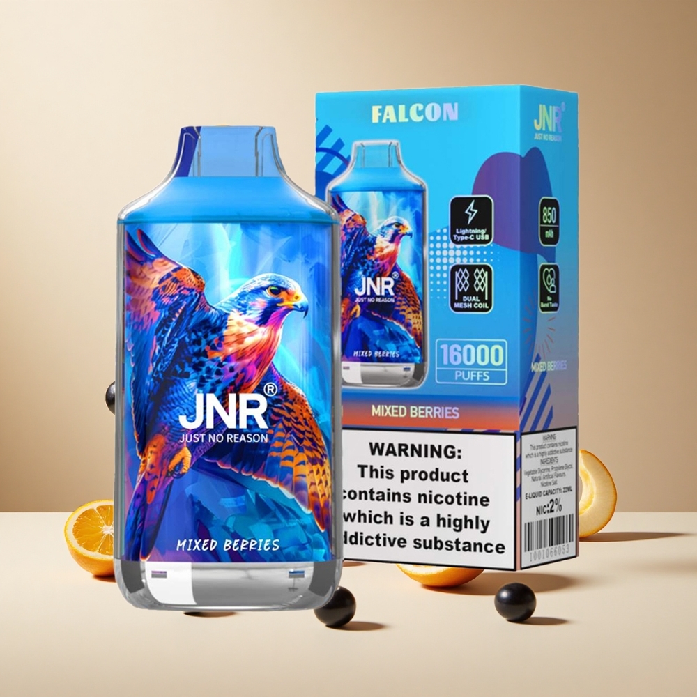 Bayas Mixtas JNR Falcon 16000 Puffs con Pantalla LED Inteligente