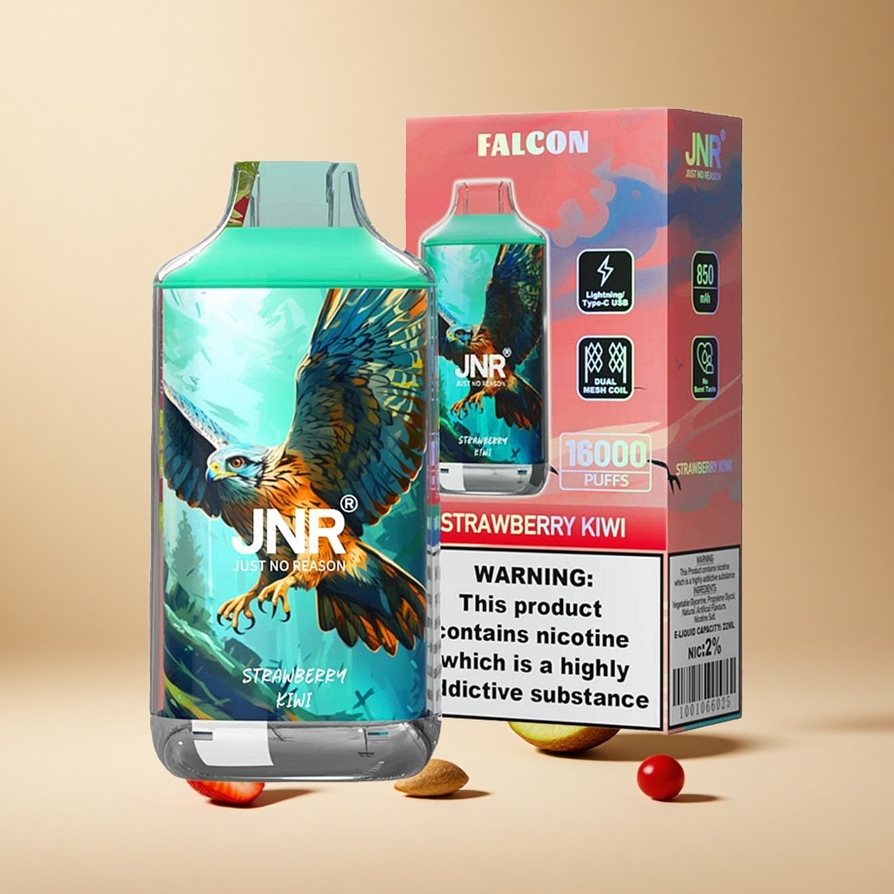Fresa Kiwi JNR Falcon 16000 Puffs Pantalla LED Inteligente