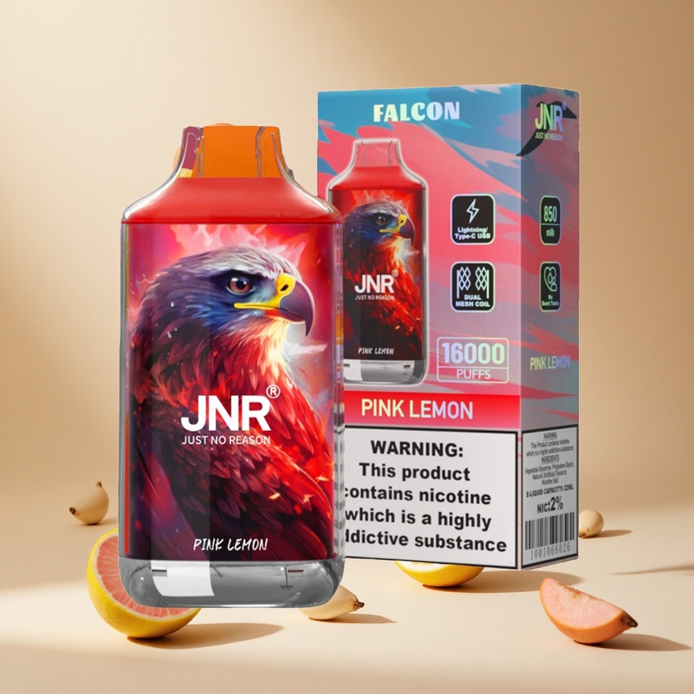 Limón Rosa JNR Falcon 16000 Puffs con Pantalla LED Inteligente