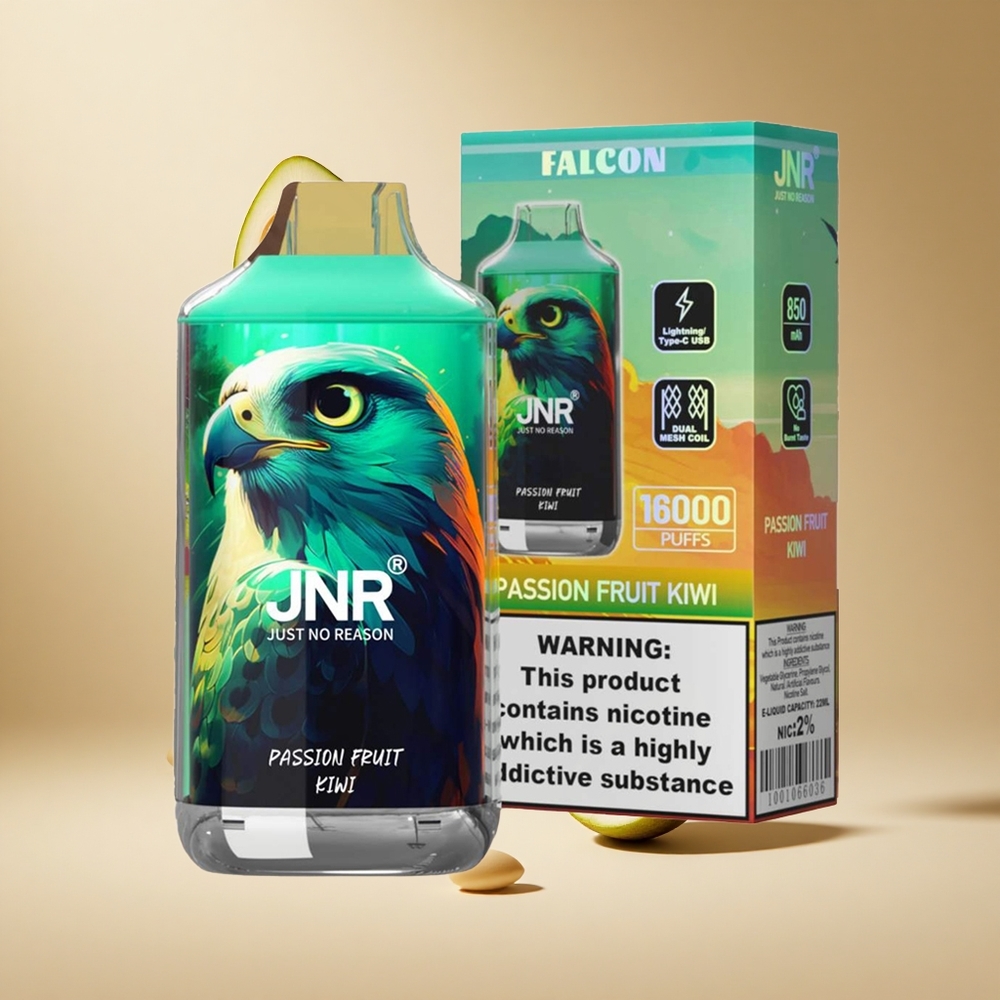 Maracuyá Kiwi JNR Falcon 16000 Puffs con Pantalla LED Inteligente
