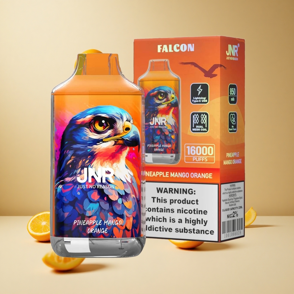 Piña Mango Naranja JNR Falcon 16000 Puffs Pantalla LED Inteligente