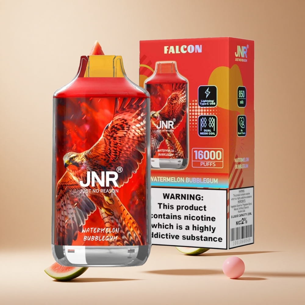 Sandía Chicle JNR Falcon 16000 Puffs Pantalla LED Inteligente