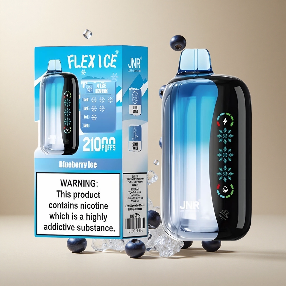 Arándano Azul Helado JNR Flex Ice 21000 Puffs Pantalla Táctil