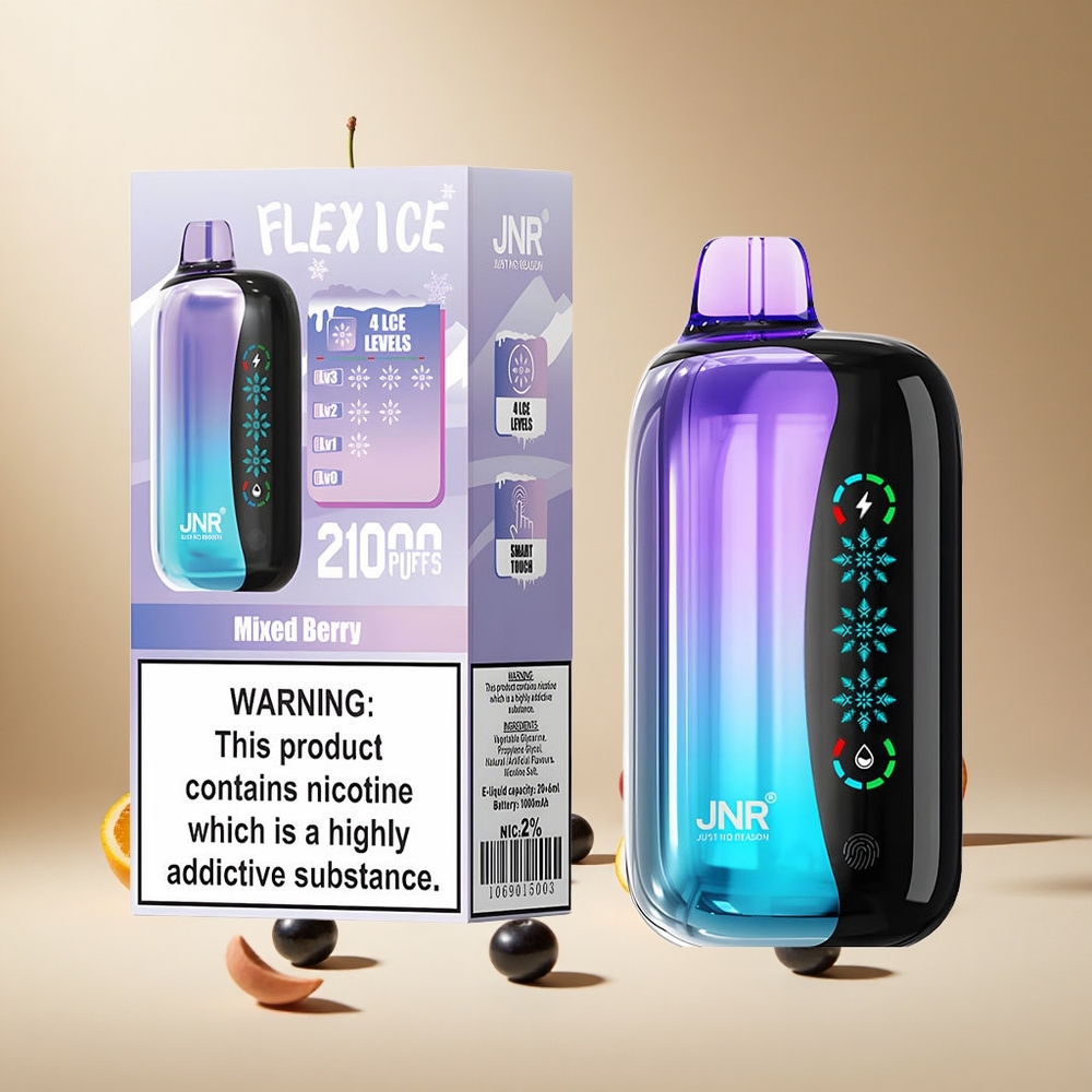 Bayas Mixtas JNR Flex Hielo 21000 Puffs Pantalla Táctil