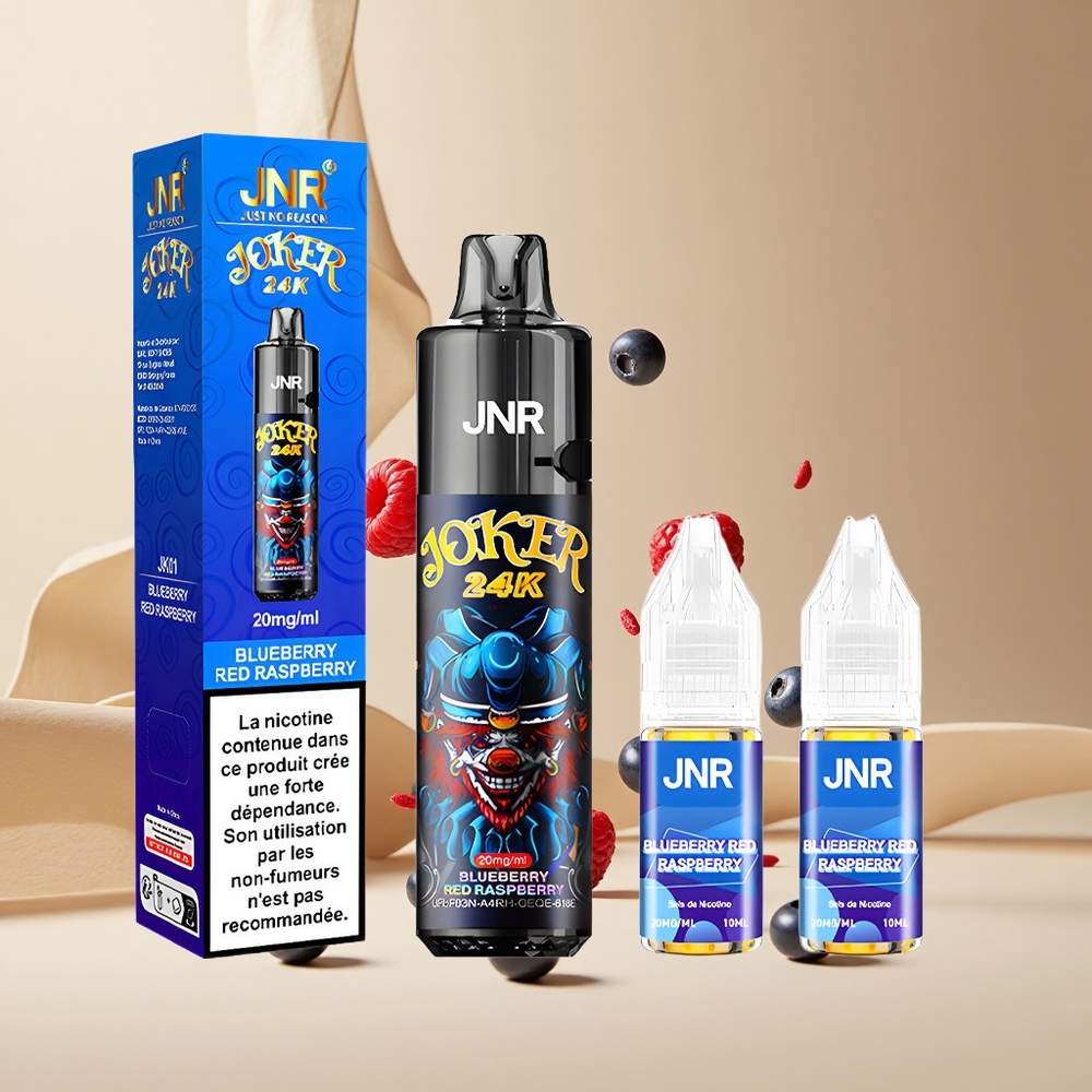 Arándano Frambuesa Roja JNR Joker 24000 Puffs Tipo-C Recargable