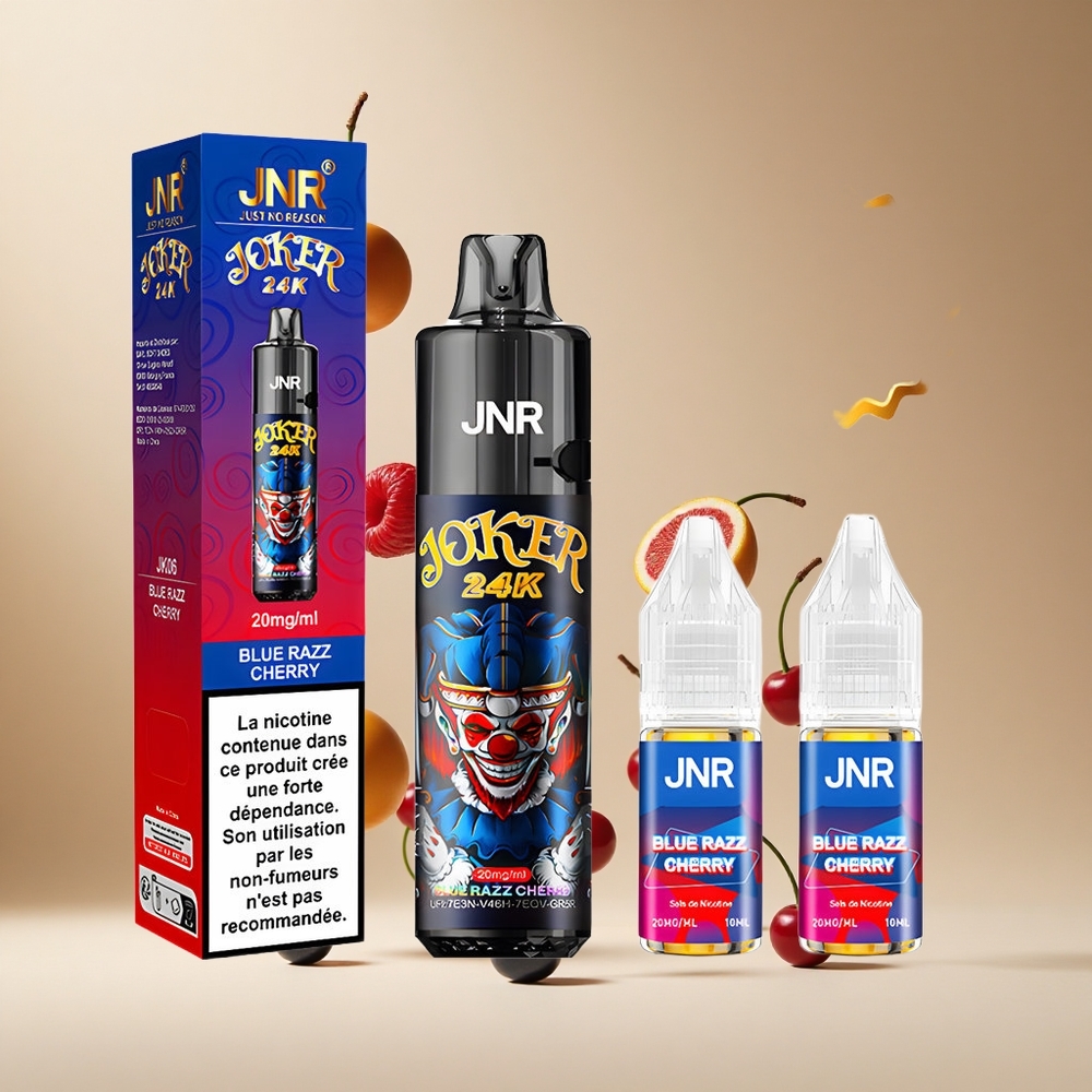Cereza Frambuesa Azul JNR Joker 24000 Puffs Pod Recargable