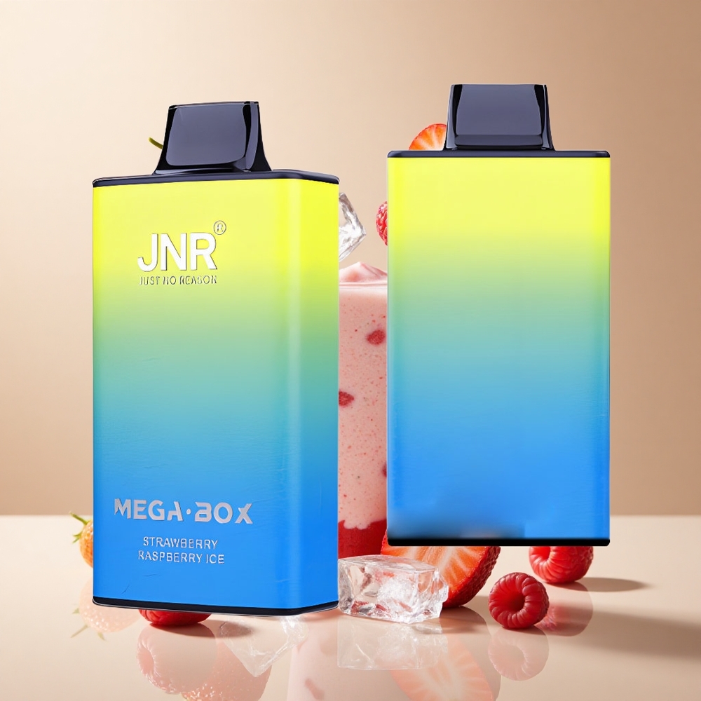 Fresa Frambuesa Hielo JNR Mega Box 25000 Puffs Tipo-C Carga Rápida