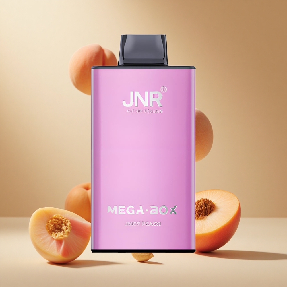 Melocotón Jugoso JNR Mega Box 25000 Puffs con Carga Rápida Tipo-C
