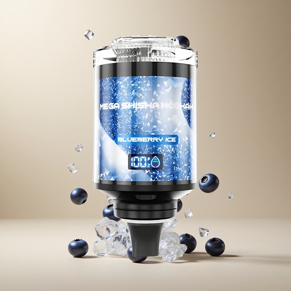 Arándano Azul Hielo JNR Mega Shisha Hookah 100K Compatibilidad con Escritorio