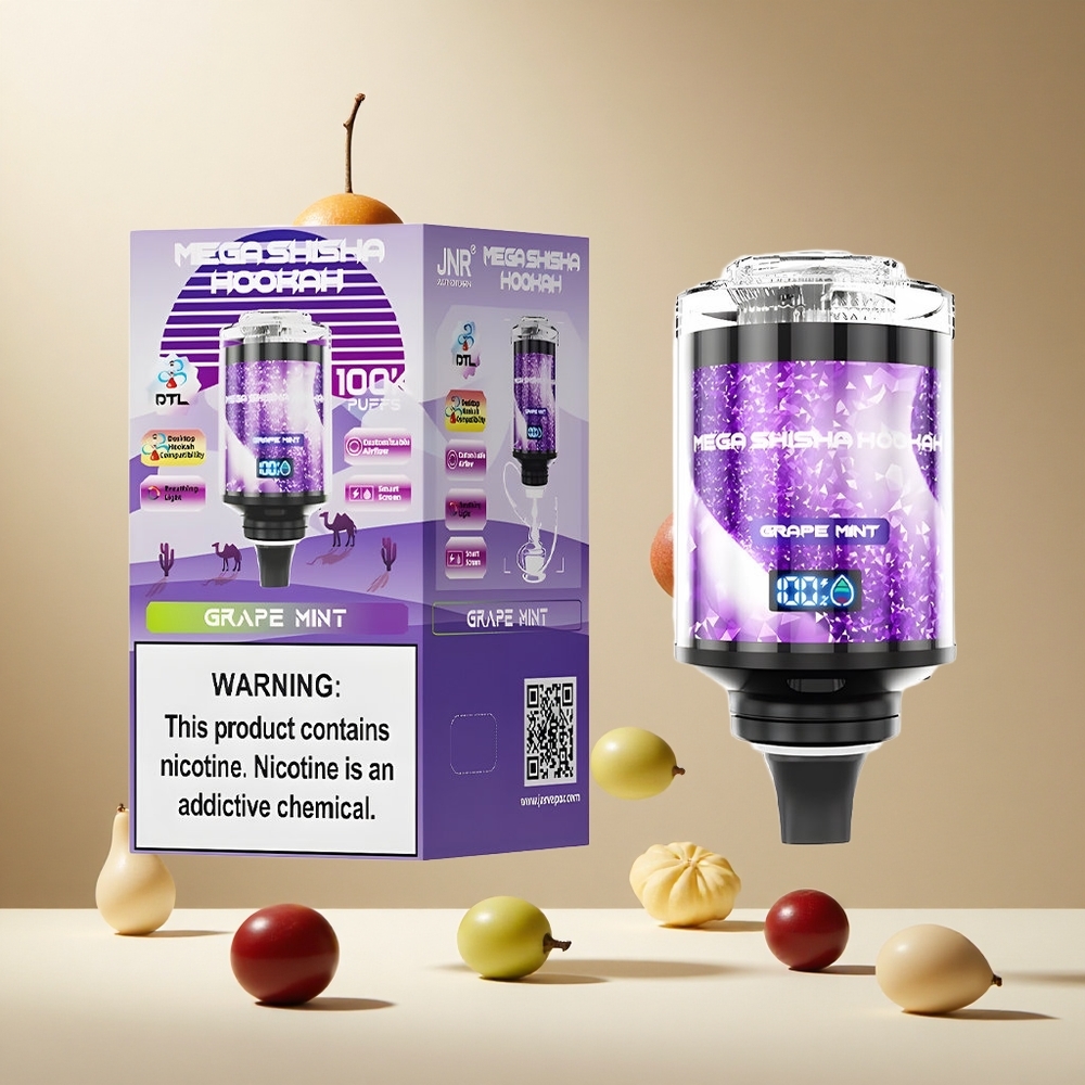 Uva Menta JNR Mega Shisha Hookah 100K Compatibilidad con Escritorio