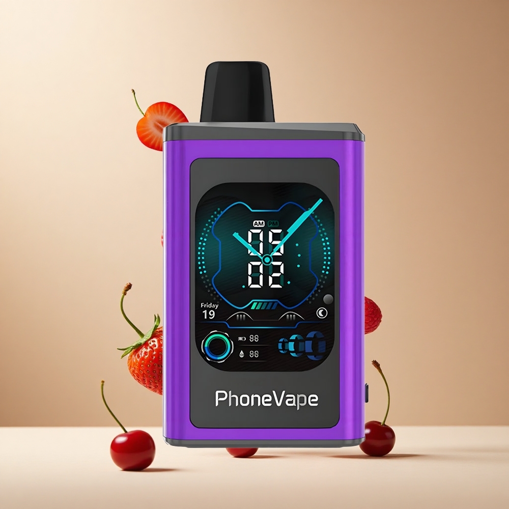 Cereza Fresa Frambuesa JNR PhoneVape 30000 Puffs Pantalla Completa