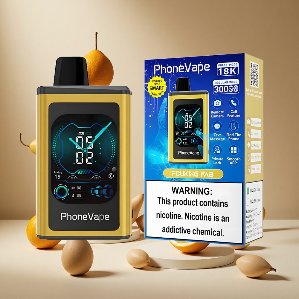 Fabuloso JNR PhoneVape 30000 Puffs Recargable con Pantalla Completa