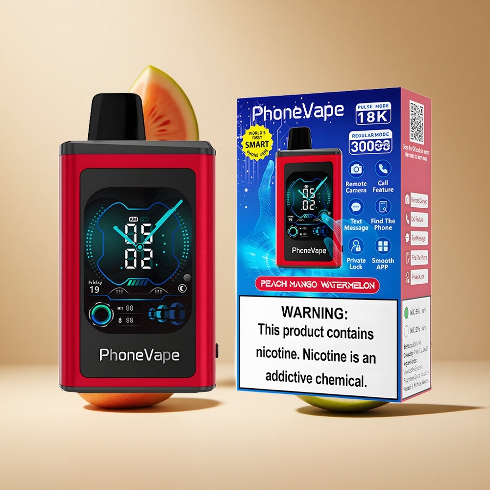Melocotón Mango Sandía JNR PhoneVape 30000 Puffs Pantalla Completa